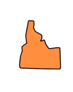 Map of the US highlighting Idaho